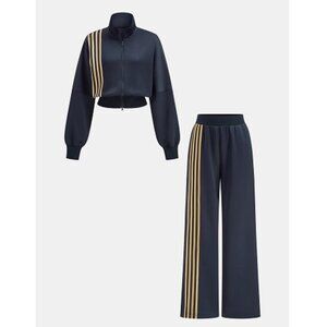 Commense Quadruple Stripe Sweatshirt and Pants Set NWT, Size M